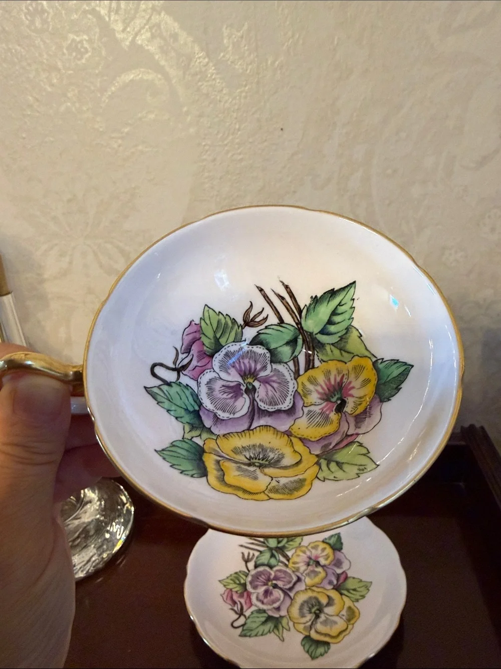 Rare England Bone China Taylor & Kent tea cup and saucer set